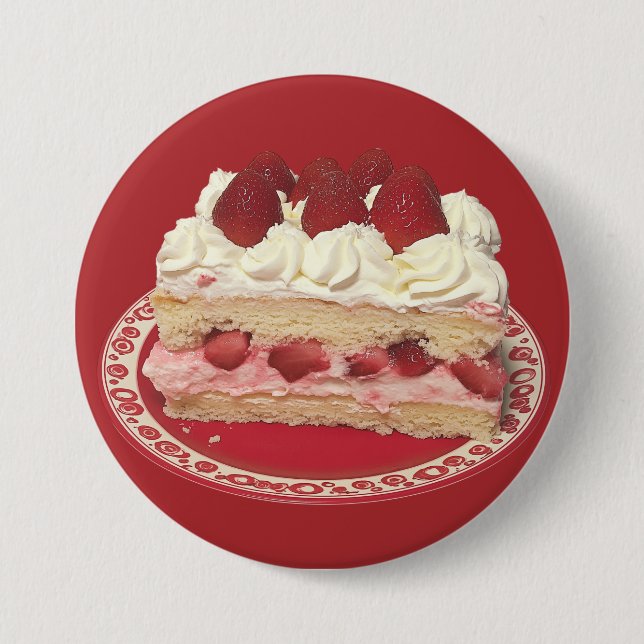 Strawberry Shortcake Delight 7.5 Cm Round Badge (Front)