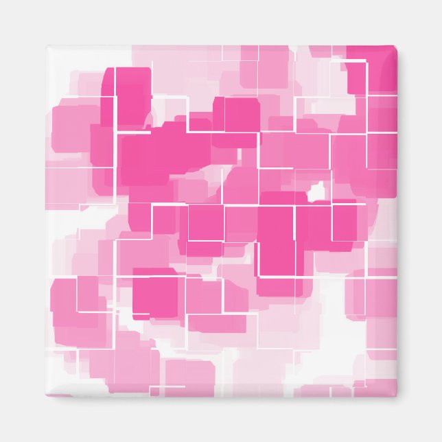 "Strawberry Shortcake" Geometric Art Magnet (Front)