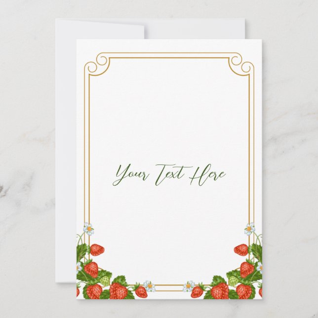 Strawberry Shortcake Invitation 5x7" (Front)