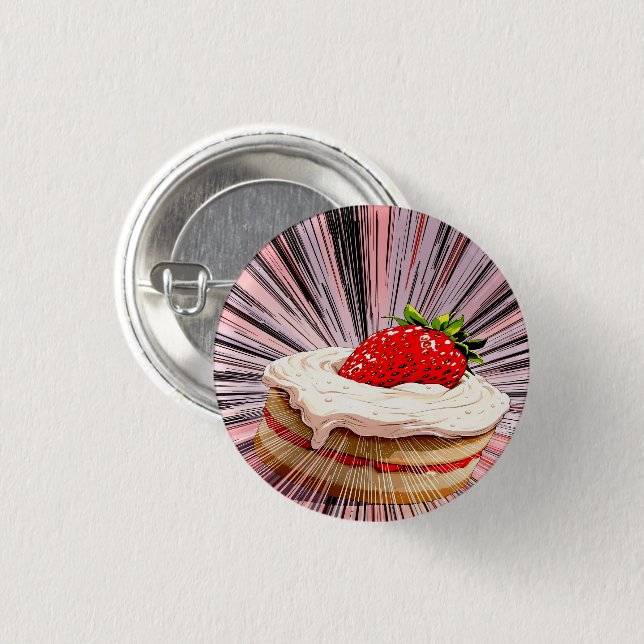 Strawberry Shortcake Nostalgia 3 Cm Round Badge (Front & Back)