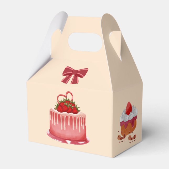 Strawberry shortcake packaging. favour box (Front Side)