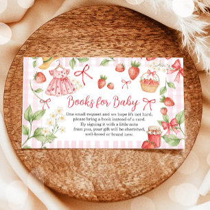 Strawberry Shower Berry Sweet Books for Baby Enclosure Card