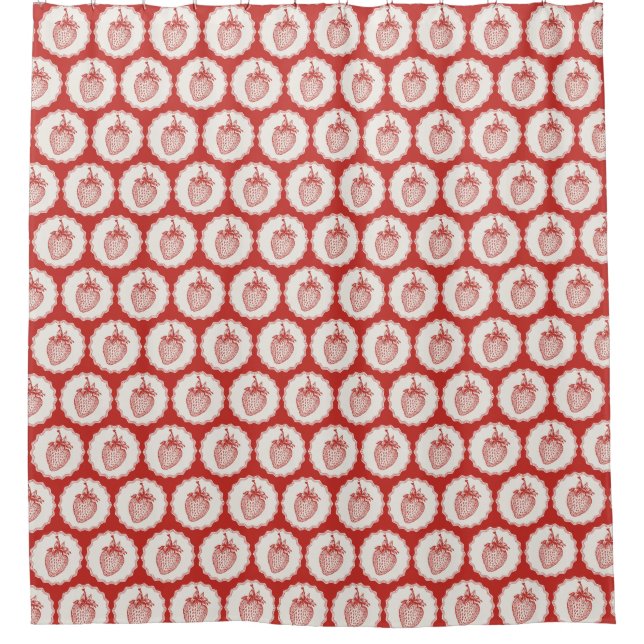 Strawberry Shower Curtain (Front)