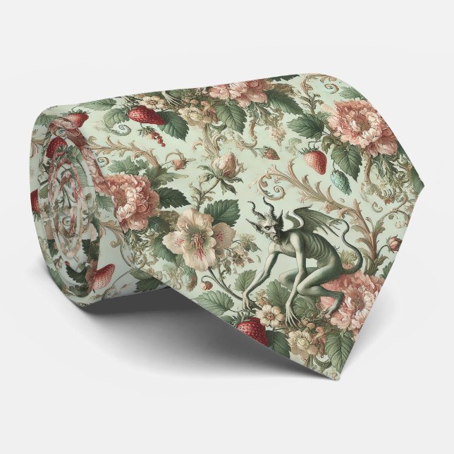 Strawberry Sins – Gothic Victorian Tie (Rolled)