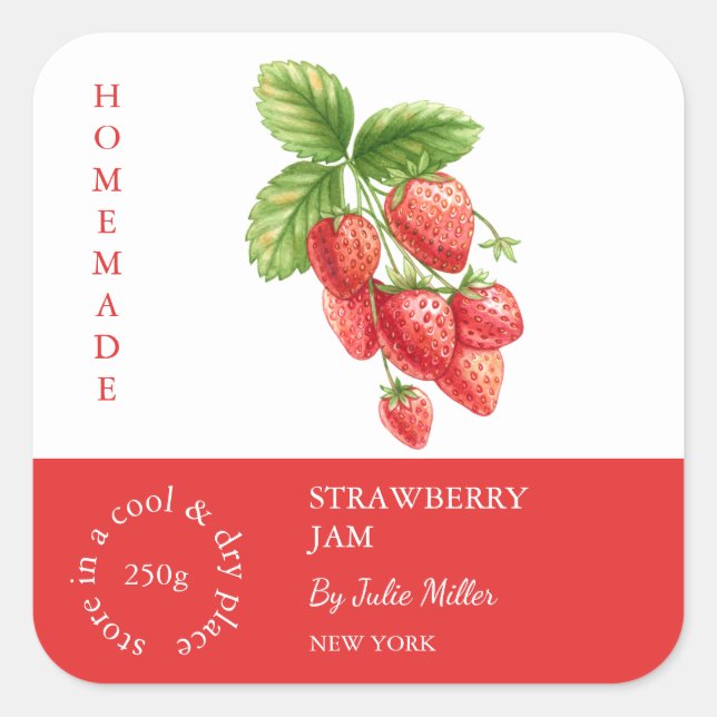 Strawberry Small Business Label (Front)