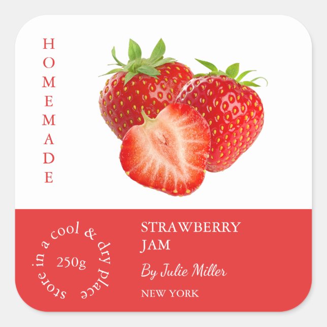 Strawberry Small Business Label (Front)