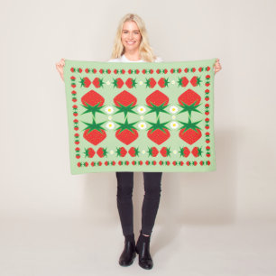 Strawberry Small Fleece Blanket