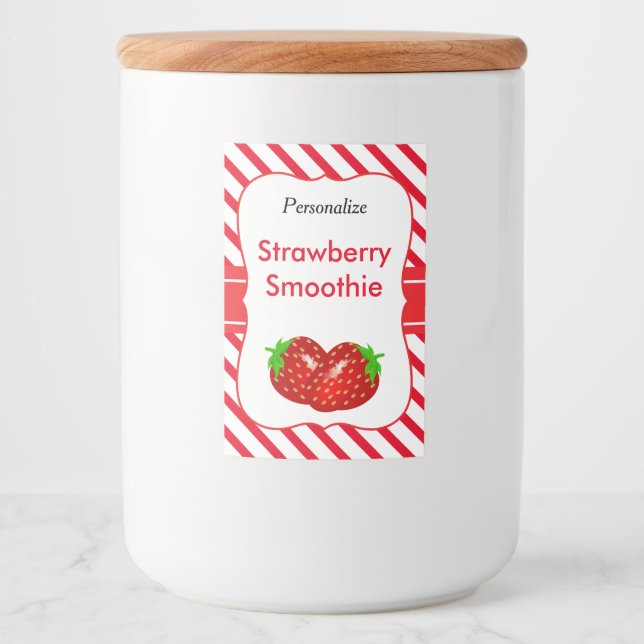 Strawberry Smoothie Food Label (Front)