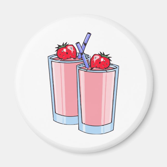 strawberry smoothie magnet (Front)