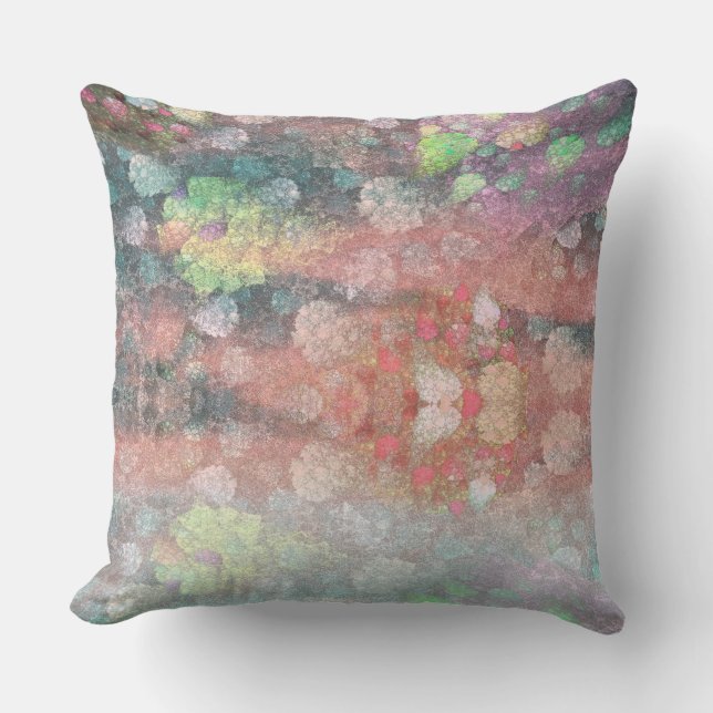 Strawberry Soufflé Fractal Art Pattern Cushion (Front)