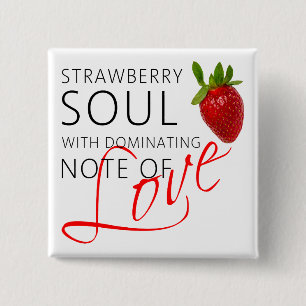 Strawberry Soul 15 Cm Square Badge