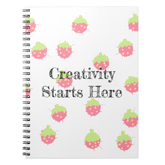 Strawberry Spiral NoteBook (Front)