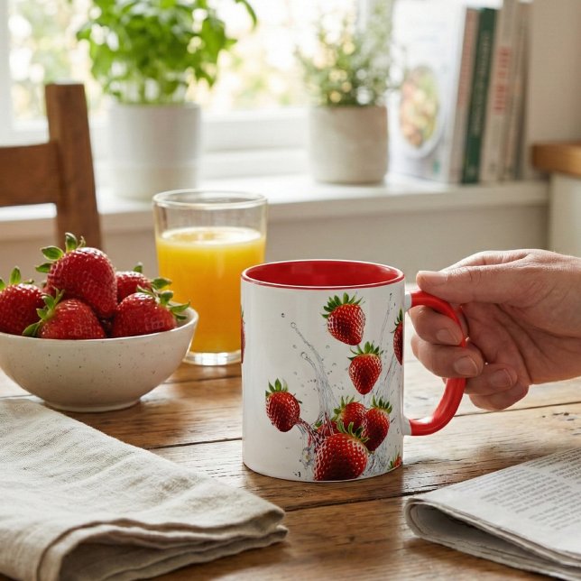 Strawberry Splash Ceramic Mug (Creator Uploaded)