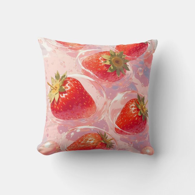 Strawberry Splash Cushion (Front)