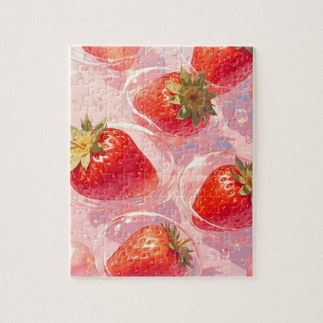Strawberry Splash Jigsaw Puzzle (Vertical)