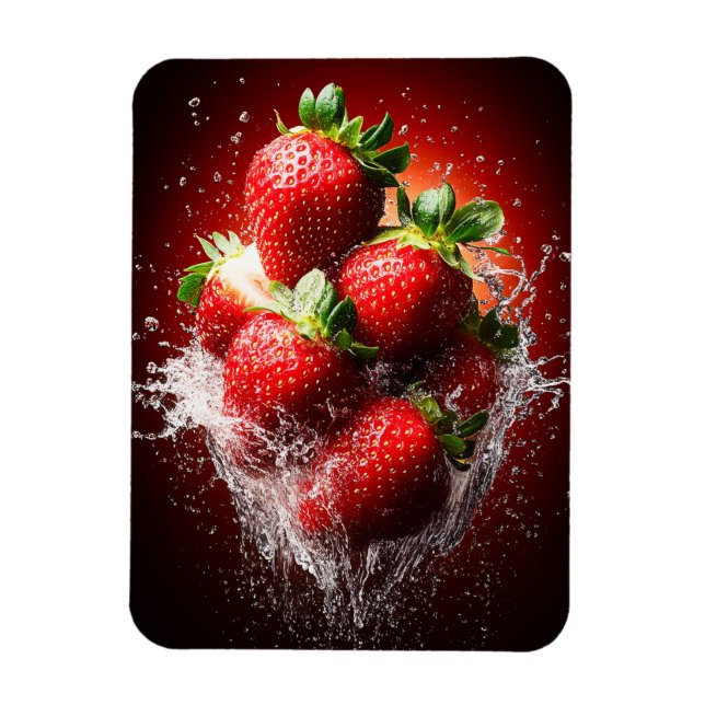 Strawberry Splash Magnet (Vertical)