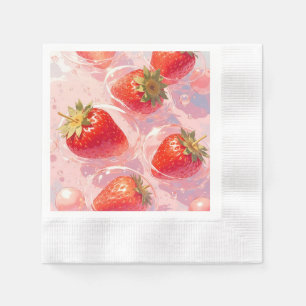 Strawberry Splash Napkin
