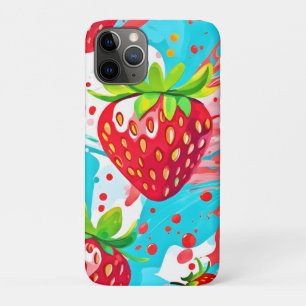 Strawberry Splash Pattern iPhone 11 Pro Case