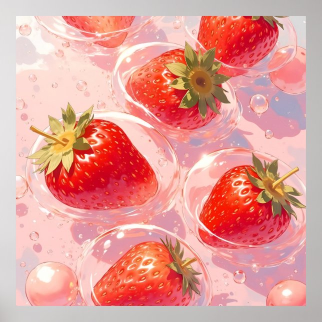 Strawberry Splash Poster (Front)