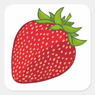 Strawberry Square Sticker