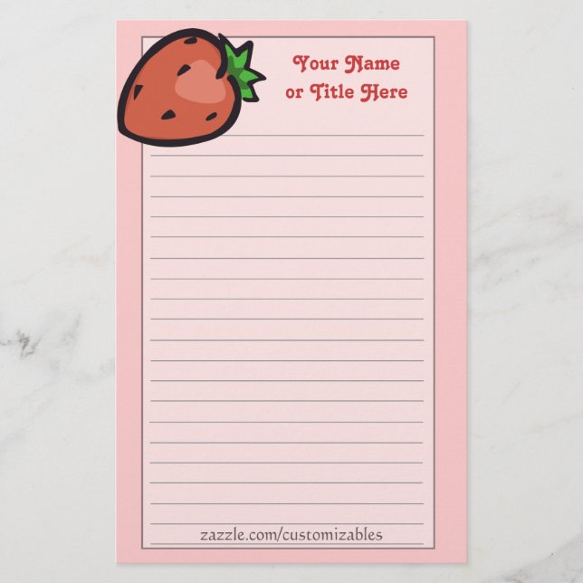 Strawberry Stationery (Front)