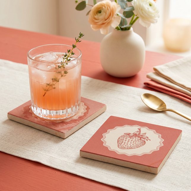 Strawberry Stone Coaster (Creator Uploaded)