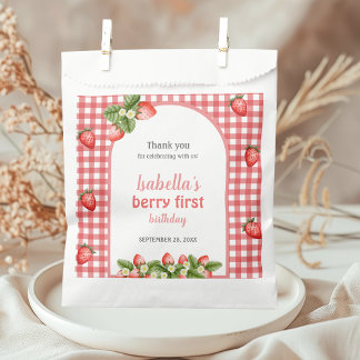 Strawberry Strawberries Party Favour Bag