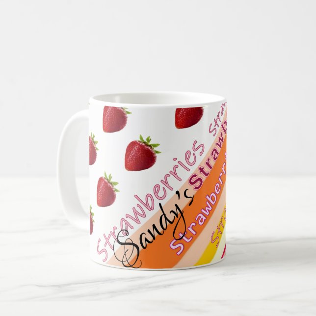 Strawberry Stripe Mug (Front Left)