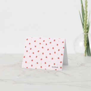 Strawberry Stripes Grandmillenial Thank You Note Card
