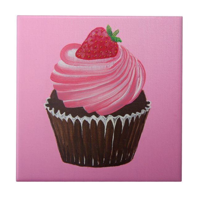 Strawberry Sugar Ceramic Tile (Front)