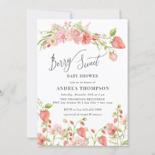 Strawberry Summer Baby Shower Invitation