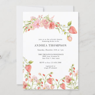 Strawberry | Summer Bridal Shower Invitation
