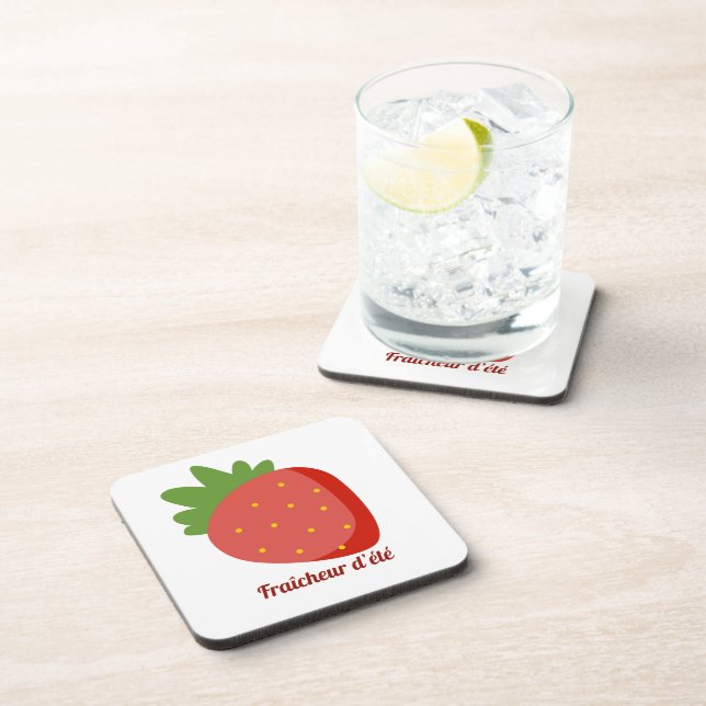 Strawberry Summer Freshness Coaster (Right Side)