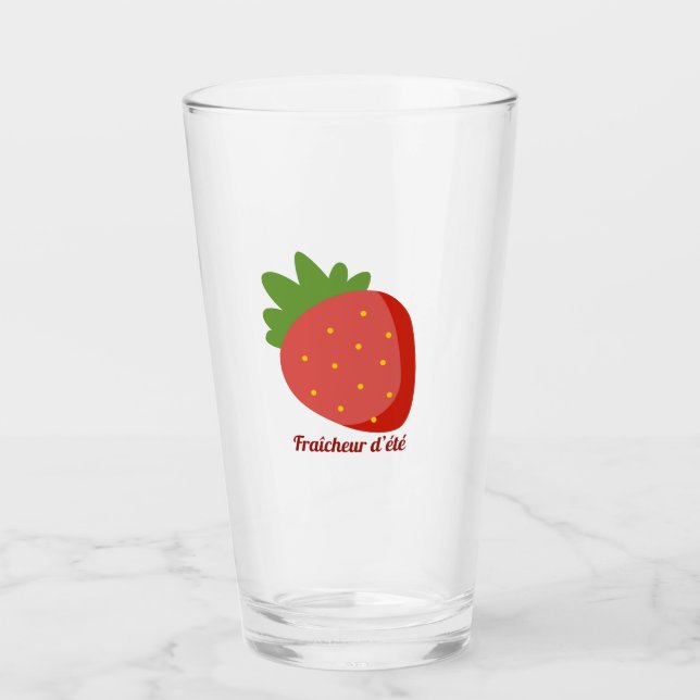 Strawberry Summer Freshness Glass (Front)