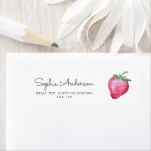Strawberry Summer Fruit  Return Address Label