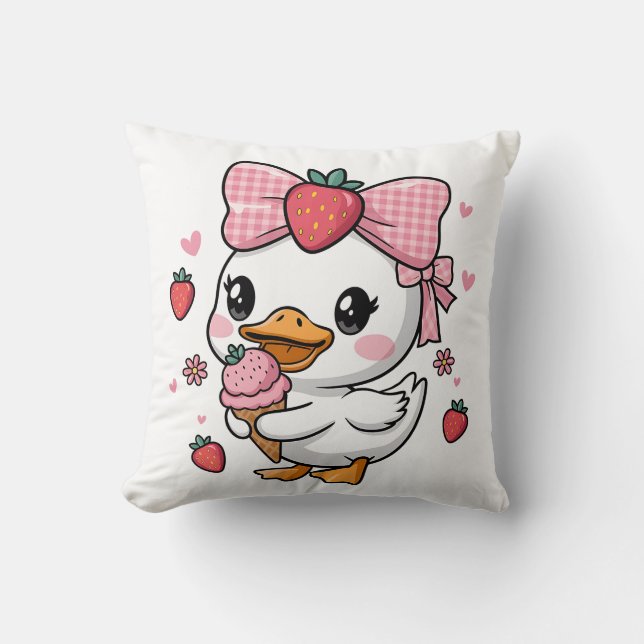 Strawberry Summer Goose Cushion (Front)