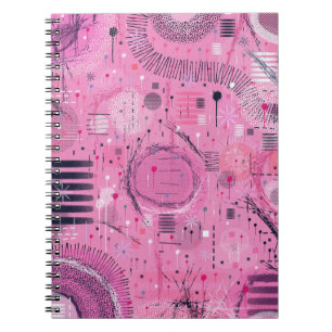Strawberry Sundae Abstract Art Notebook