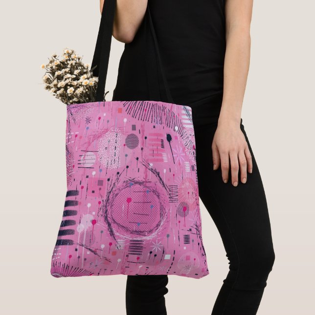 Strawberry Sundae Abstract Art  Tote Bag (Close Up)
