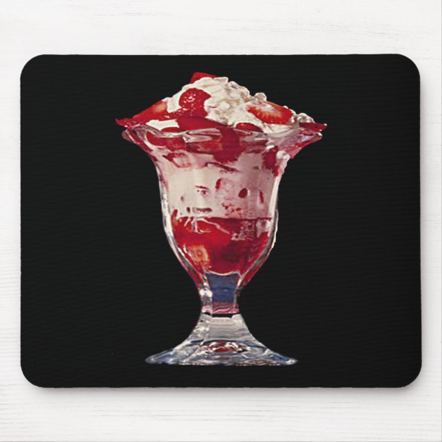 Strawberry Sundae Mouse Pad (Front)