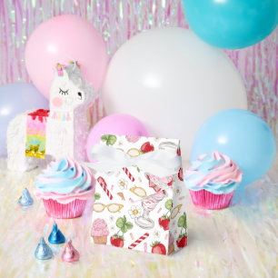 Strawberry Sundae Pattern Favour Box