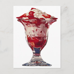 Strawberry Sundae Postcard