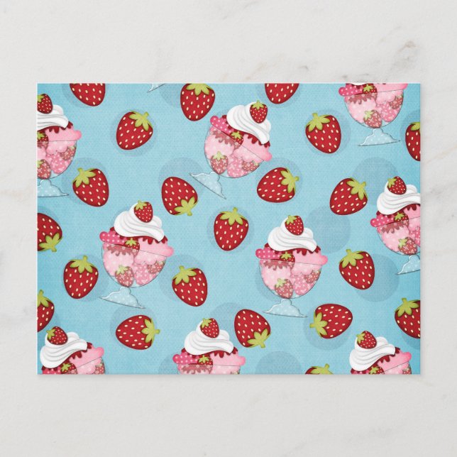 strawberry sundae postcard (Front)