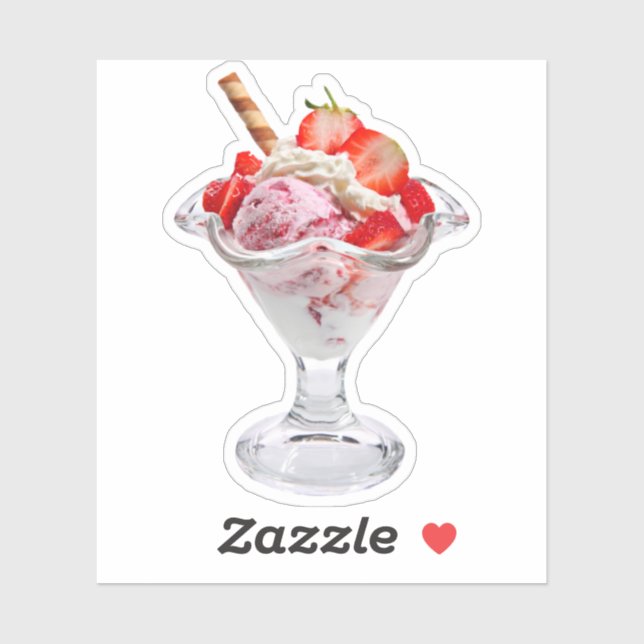 Strawberry Sundae Sticker (Sheet)