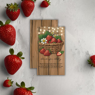 Strawberry Sweet Basket Baby Shower Enclosure Card