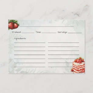 Strawberry Sweet Treat Basic Recipe Card