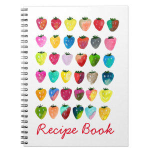 Strawberry sweetness cute fruit recipe notebook
