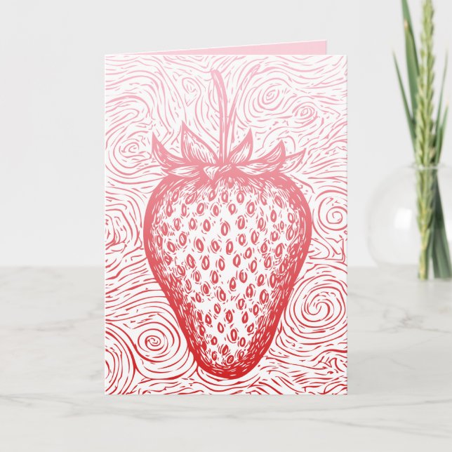 strawberry swirls holiday card (Front)