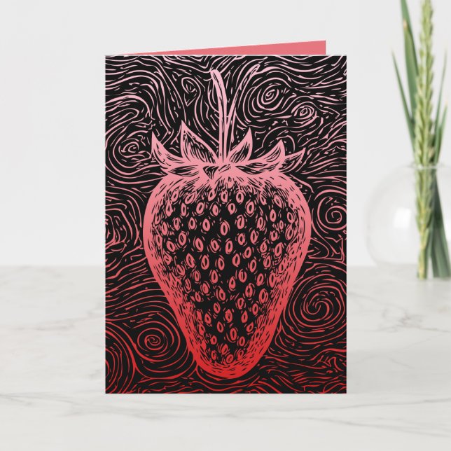 strawberry swirls holiday card (Front)