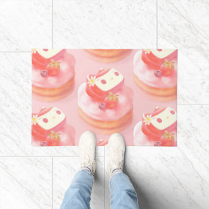 Strawberry Tart Illustration Doormat