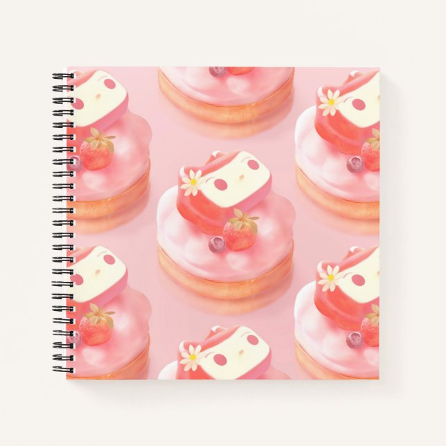 Strawberry Tart Illustration Notebook (Front)